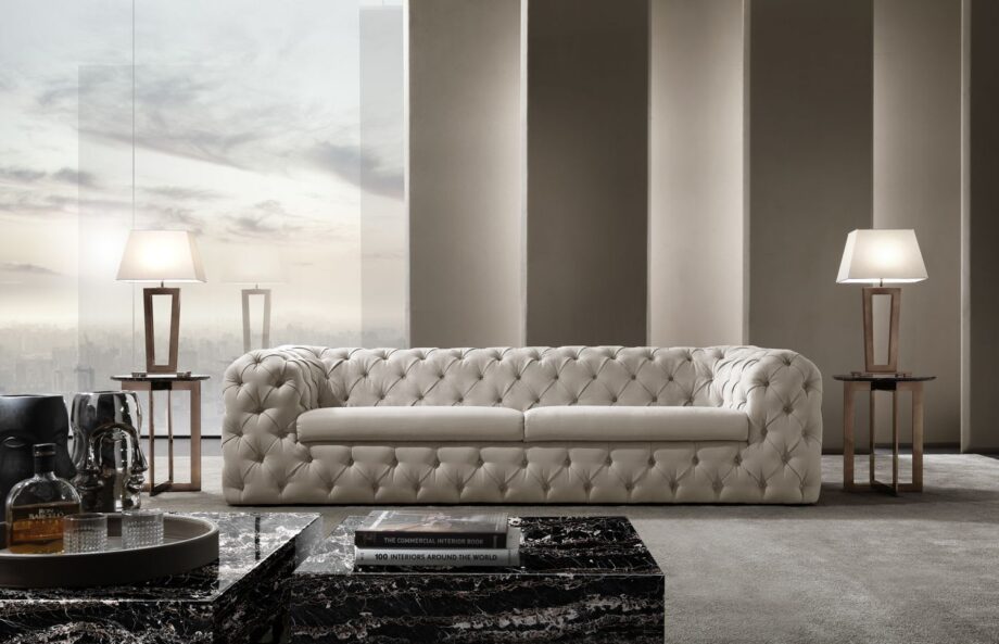 Chelsea sofa | DV home. Luxurious tufted sofa, handcrafted in Italy, offering unparalleled comfort and a sophisticated design, perfect for elegant living spaces.