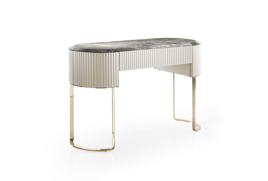 Soho console | DV home. Exquisite Art Deco console with curved sides and hidden drawer, crafted from premium Italian materials.