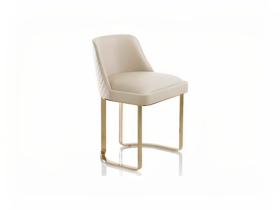 Coco chair | DV home. Elegant Art Deco chair with a chrome base and quilted armrests, perfect for luxurious interiors.