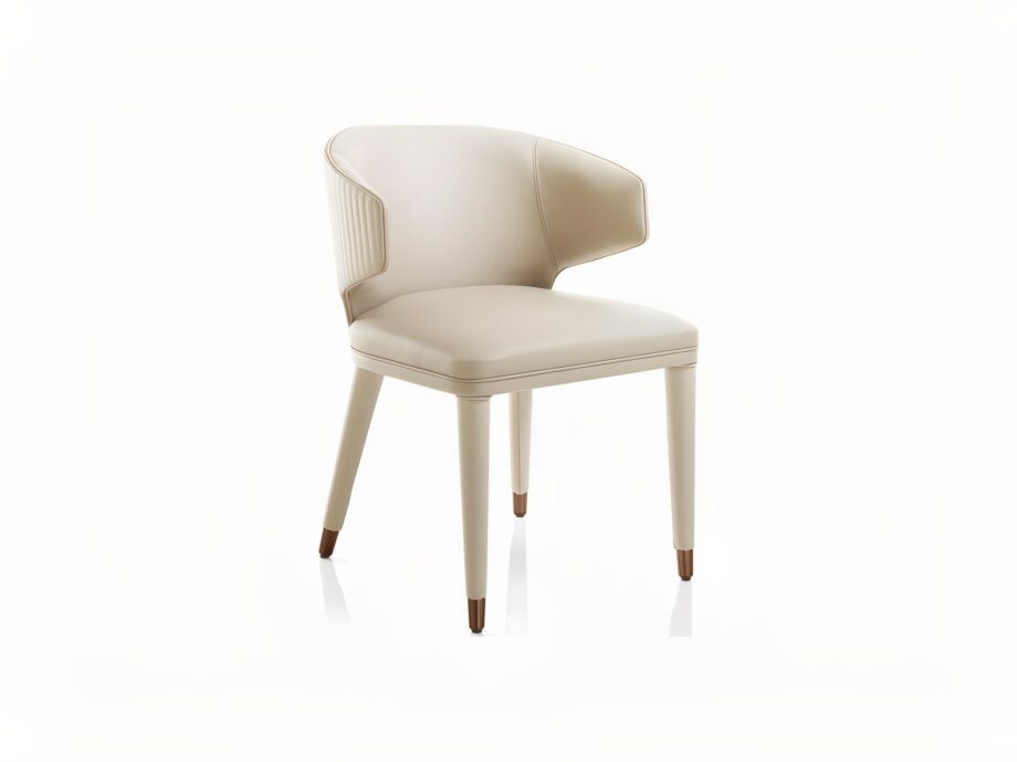 Hollywood chair | DV home. Elegant armchair with curved lines and quilted back, embodying luxury and comfort in contemporary Art Deco style.