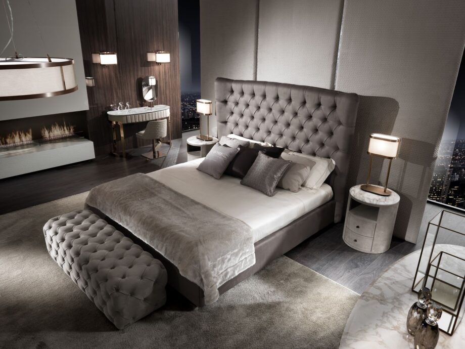 Adler Plus 2 bedside table | DV home. Elegant bedside table featuring a marble top and soft-close drawers.