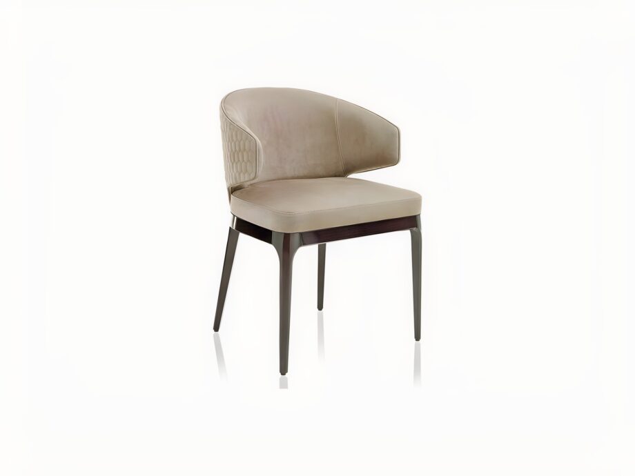 Egoist chair | DV home. Luxurious upholstered chair with a distinctive hexagon quilted back, offering exceptional comfort and refined Italian design.