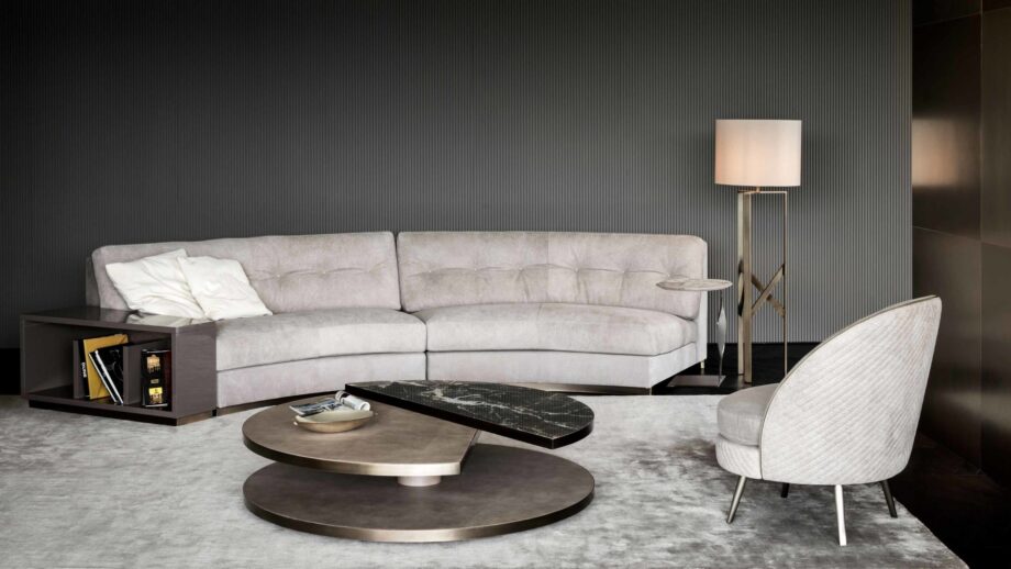 Gatsby floor lamp | Rugiano. Exquisite lamps with geometric framework bases in bronze or black chrome, crafted in Art Deco style.
