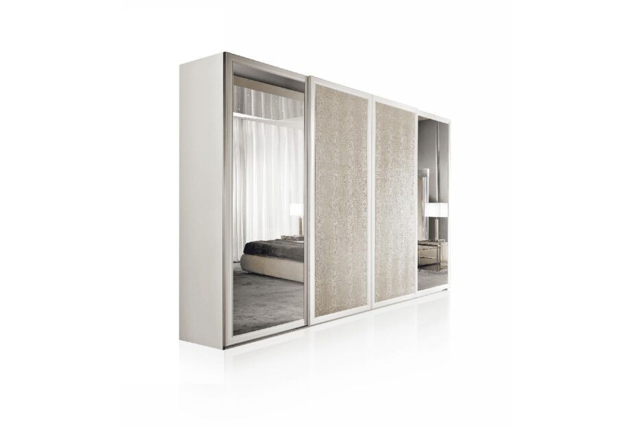 Vogue wardrobe | DV home. Elegant sliding door wardrobe, customizable for any interior, featuring luxurious finishes.