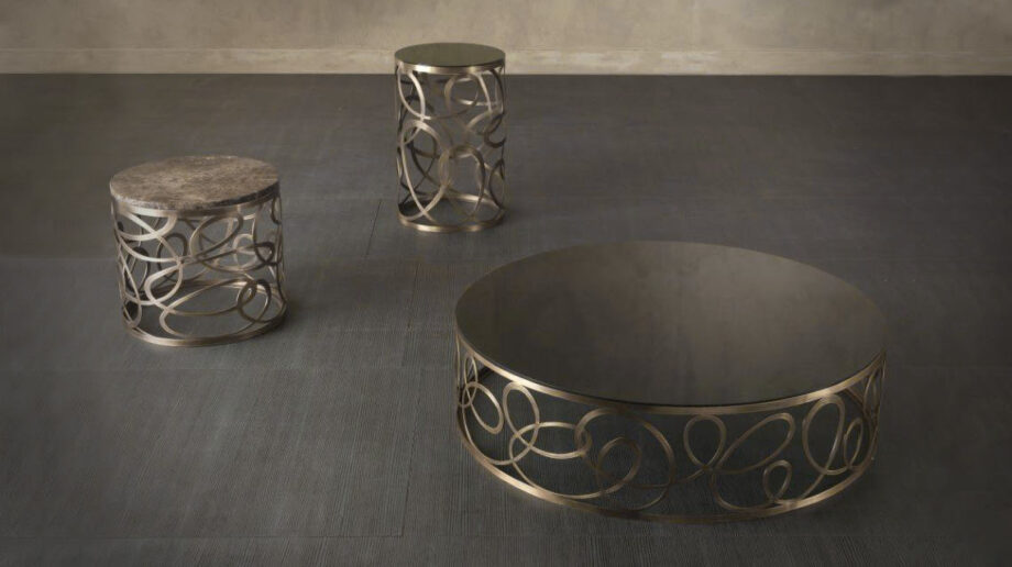 Tourbillon coffee table | Rugiano. Exquisite coffee table with a unique swirling sculptural base, a captivating centerpiece for any interior.