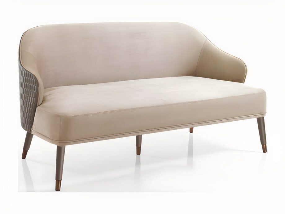 Manhattan sofa | DV home. Luxurious Art Deco small sofa with quilted back and covered legs, offering supreme comfort and Italian craftsmanship.