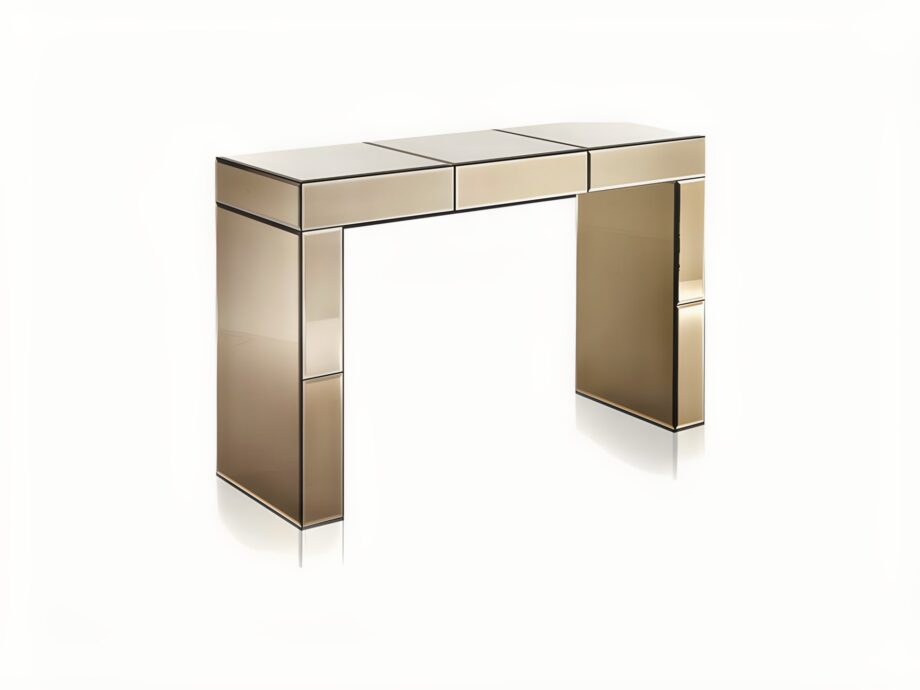 Envy console | DV home. Elegant Art Deco console with mirrored glass finish and a pull-out drawer.