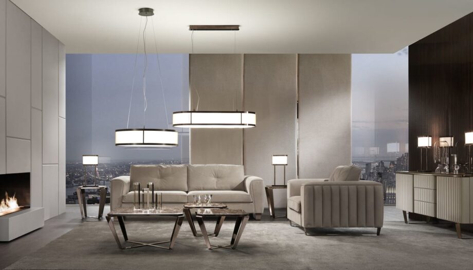 Beverly sofa | DV home. Handmade Italian luxury sofa with goose feather cushions and sleek metal feet, designed for ultimate comfort and style.