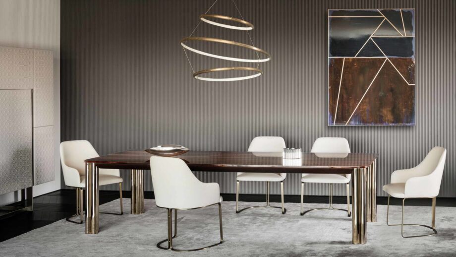 Halo Ceiling ceiling lamp | Rugiano. Elegant modular bronze lights with glossy gold, for creating unique compositions.