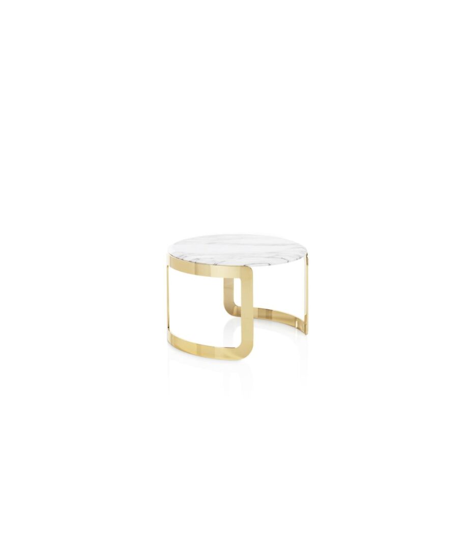Coco coffee table | DV home. Elegant round coffee table with a metal base and luxurious marble top, handcrafted in Italy.