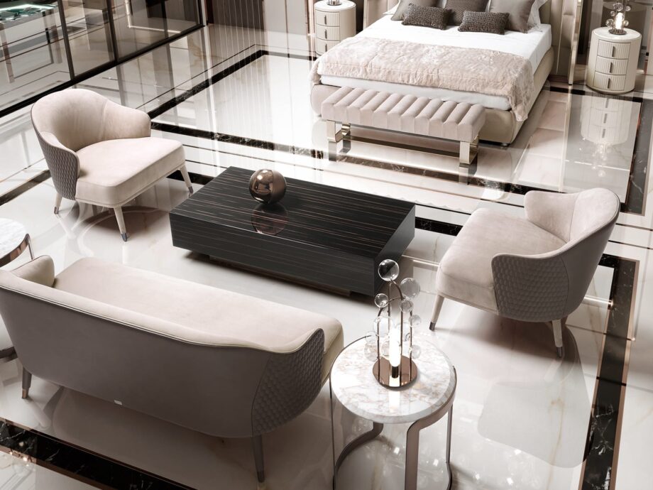 Envy Drawer coffee table | DV home. Exquisite coffee table with mirrored finish and hidden drawers, crafted in Art Deco style.