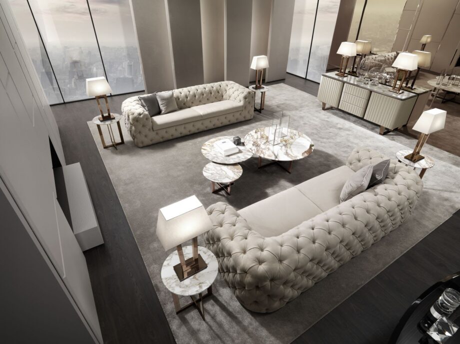 Chelsea sofa | DV home. Luxurious tufted sofa, handcrafted in Italy, offering unparalleled comfort and a sophisticated design, perfect for elegant living spaces.