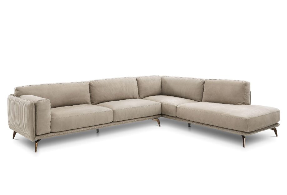 Elite sofa | DV home. Luxuriously crafted sofa with goose feather cushions and elegant metal feet, offering exceptional comfort and sophisticated design.