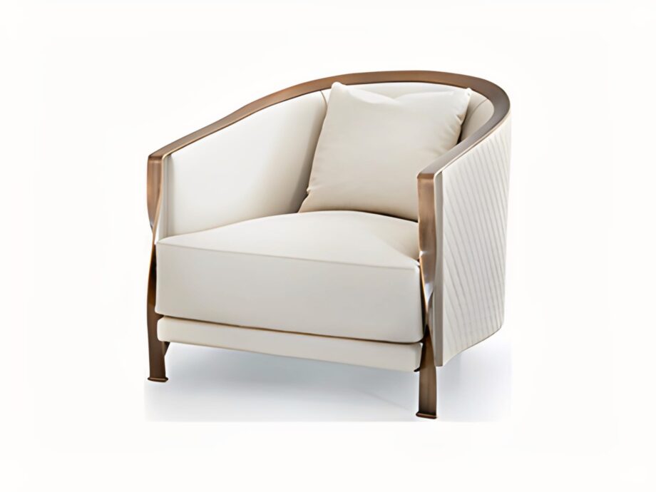 Paris armchair | Rugiano. Exquisite armchair with unique twisted structure, luxurious upholstery or bronze finish, available plain or with matelassé pattern.