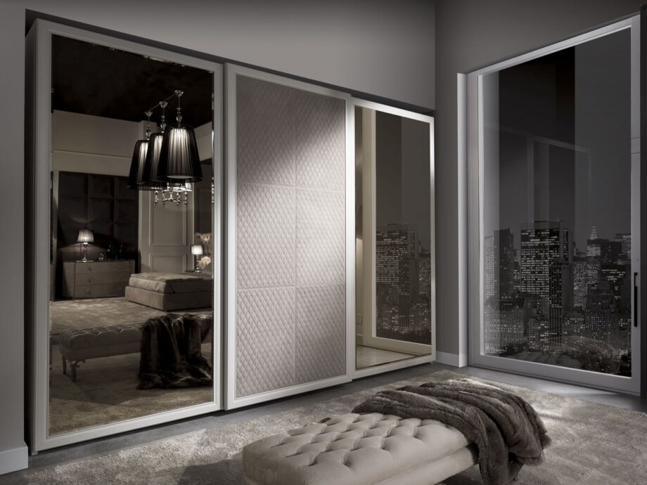 Vogue wardrobe | DV home. Elegant sliding door wardrobe, customizable for any interior, featuring luxurious finishes.