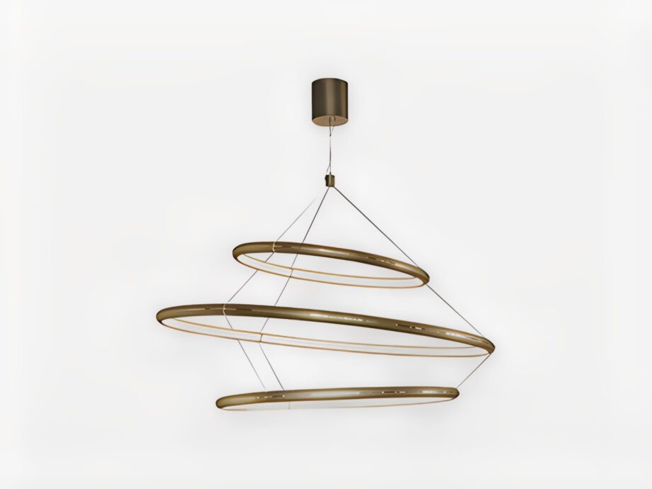 Halo Ceiling ceiling lamp | Rugiano. Elegant modular bronze lights with glossy gold, for creating unique compositions.