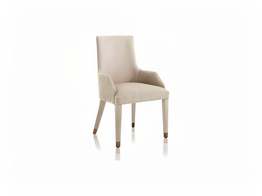Byron chair | DV home. Exquisite upholstered armchair with a quilted back, a perfect blend of comfort and luxury.