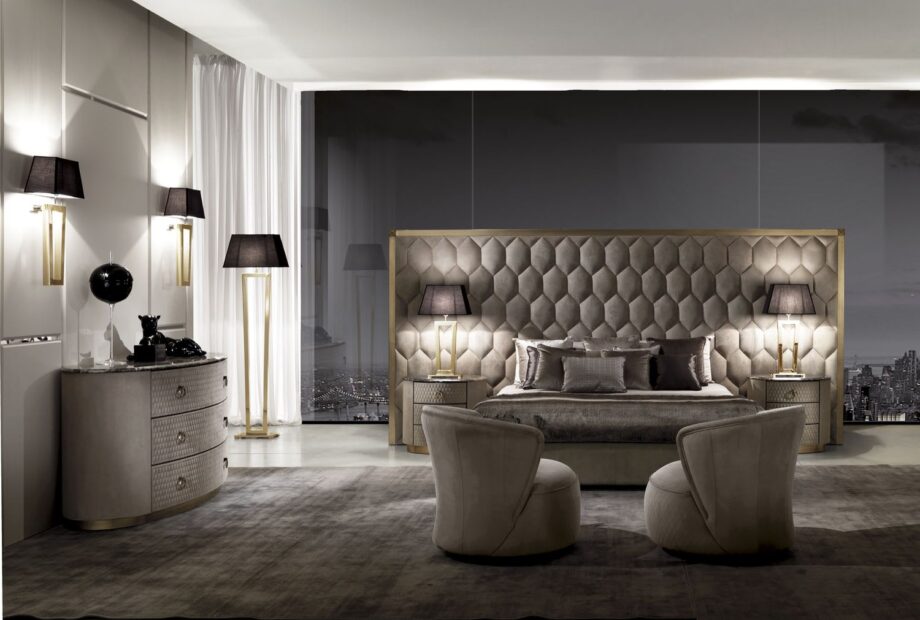 Charlotte chest of drawers | DV home. Luxurious chest of drawers featuring unique hexagon-patterned fronts, premium leather or wood veneer, and elegant marble top options.