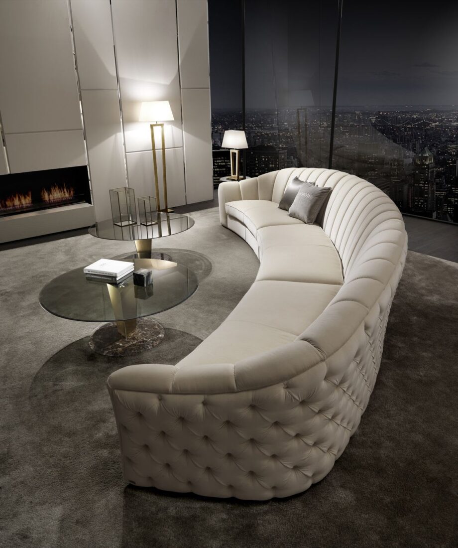 Epoque sofa | DV home. Exquisite Art Deco sofa with luxurious tufted upholstery, handcrafted in Italy for sophisticated interiors.
