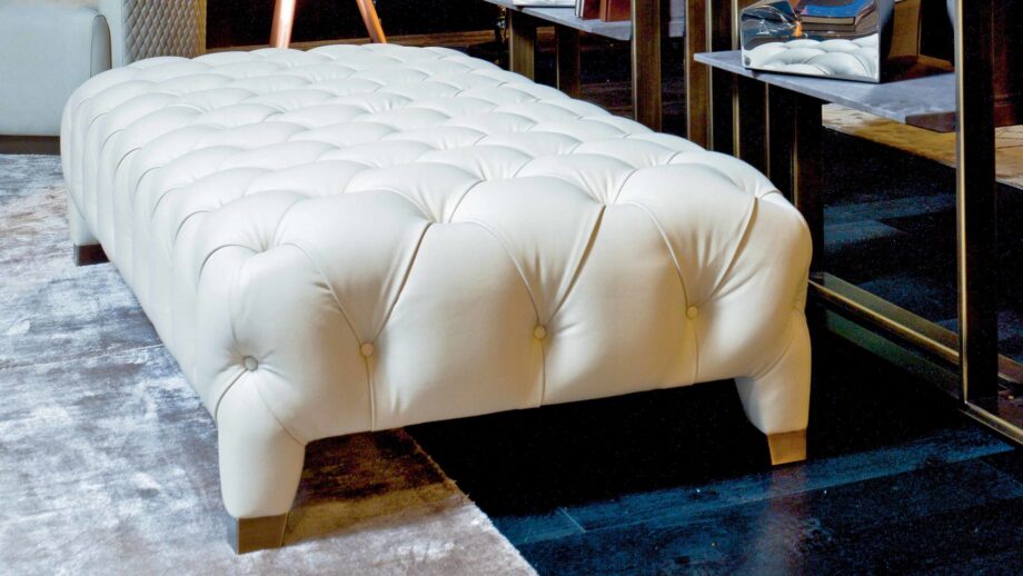 Cloud pouf | Rugiano. Luxurious, versatile pouf with elegant quilted design, offering exceptional comfort and adaptable style for any sophisticated interior.
