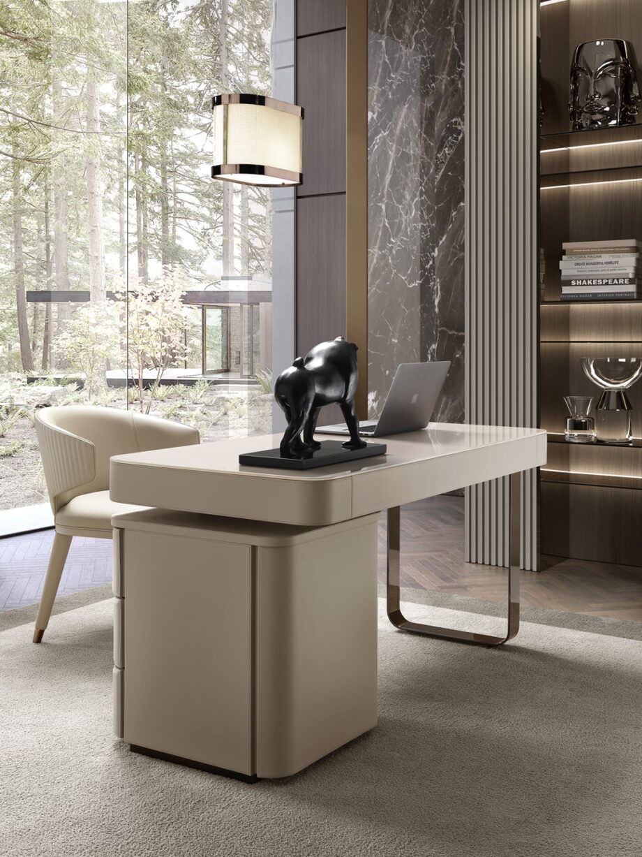 Hollywood writing desk | DV home. Luxurious Art Deco writing desk with elegant finishes and thoughtful details.