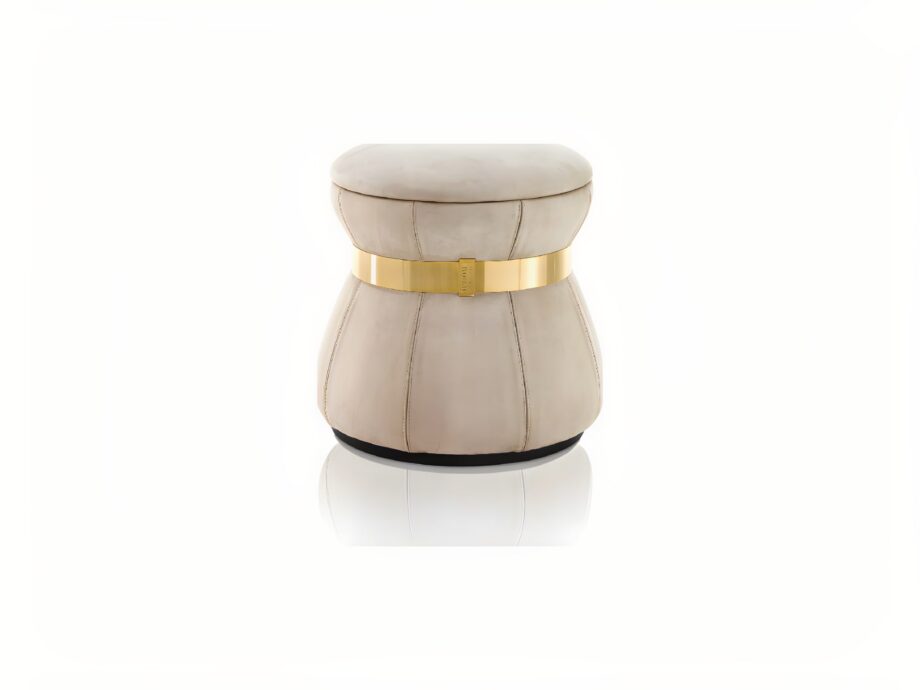 Coco pouf | DV home. Exquisite storage pouf with a luxurious Art Deco design, handcrafted with premium materials.