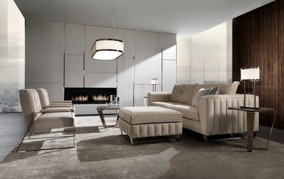 Ritz armchair | DV home. Exquisite armchair with solid wood frame and glossy chrome steel structure, perfect for luxury interiors.