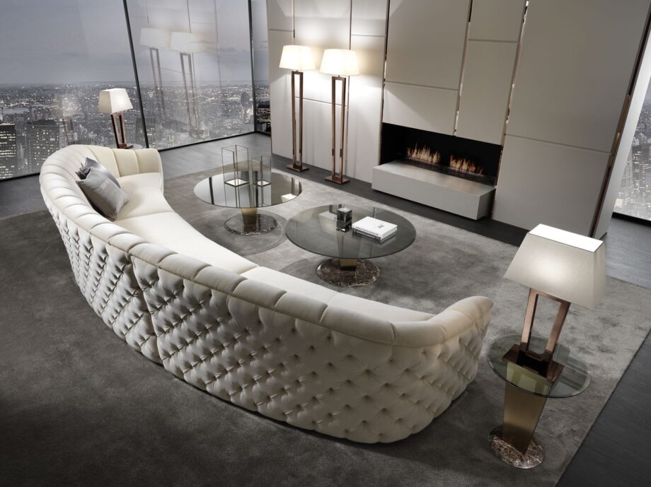 Epoque sofa | DV home. Exquisite Art Deco sofa with luxurious tufted upholstery, handcrafted in Italy for sophisticated interiors.