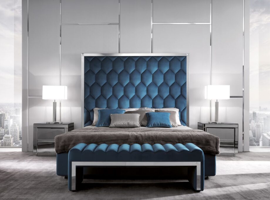 Envy bedside table | DV home. Exquisite Art Deco bedside table with mirrored, lacquered, or leather finishes, Blumotion drawers, and optional marble top.