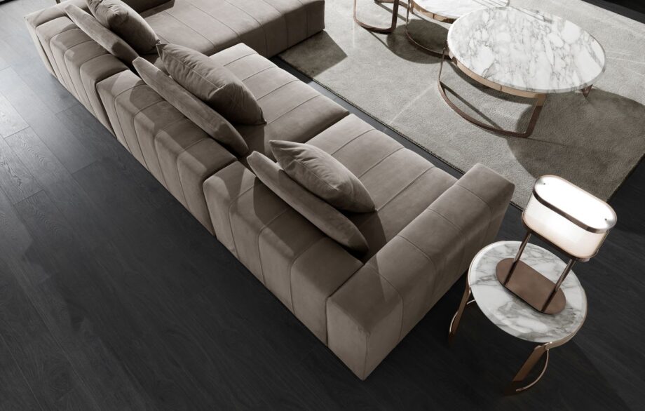 Edmond sofa | DV home. Refined sofa with a solid wood structure and high-quality fabric or leather upholstery, ensuring exceptional comfort.