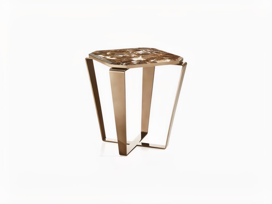 Ritz coffee table | DV home. Luxurious handmade Art Deco coffee table with a striking marble top and elegant metal base.