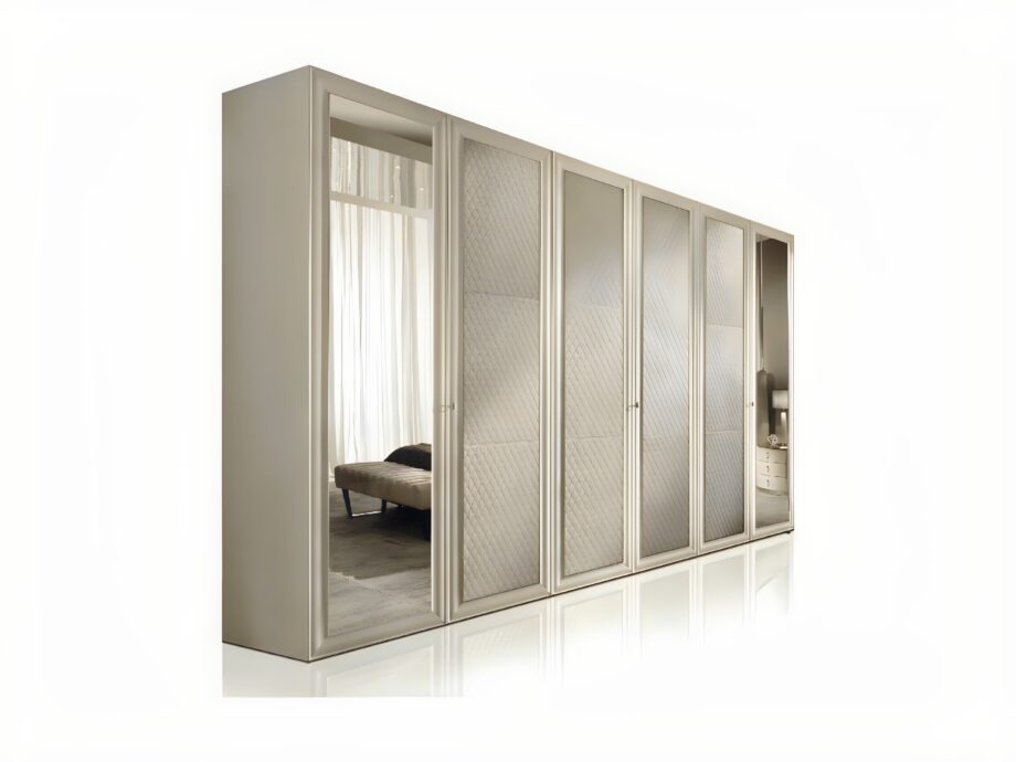 Vogue wardrobe | DV home. Luxury Art Deco wardrobe with mirrored doors, custom-made with exquisite finishes.