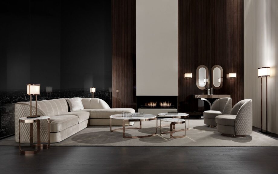 Charlotte armchair | DV home. Elegant swivel armchair with luxurious upholstery, perfect for comfort and style in any interior, handcrafted in Italy.