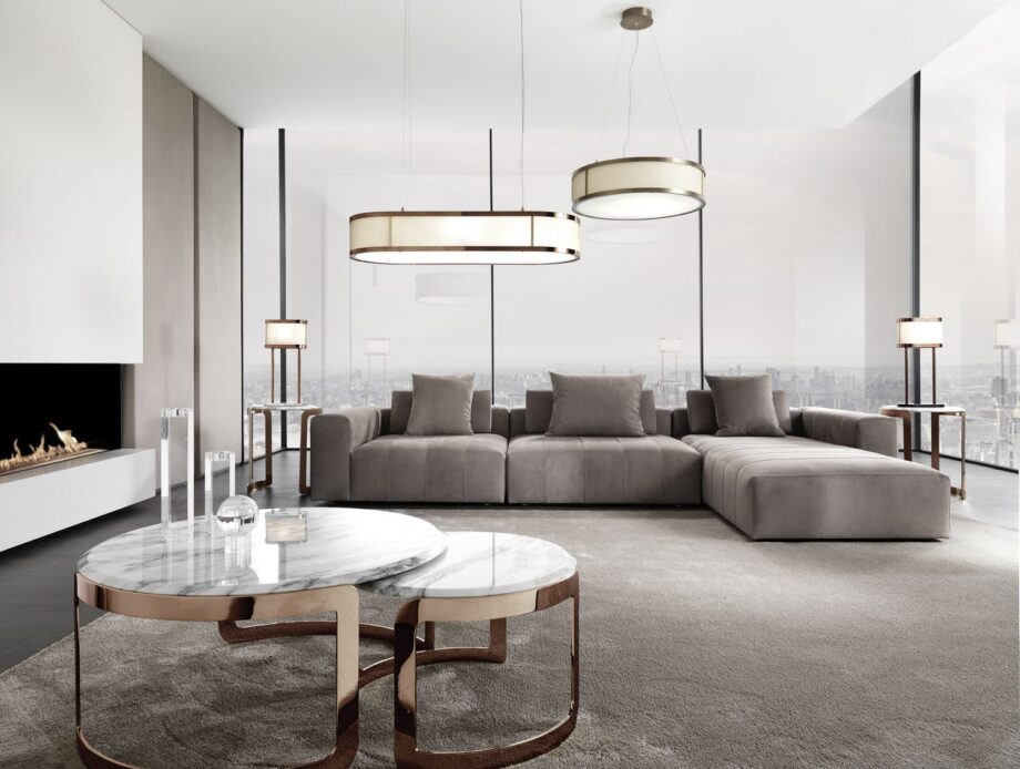 Edmond sofa | DV home. Refined sofa with a solid wood structure and high-quality fabric or leather upholstery, ensuring exceptional comfort.