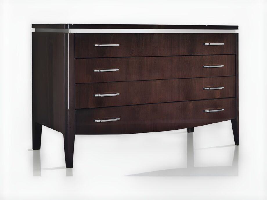 Egoist chest of drawers | DV home. A luxurious Art Deco chest of drawers, crafted from fine wood with stainless steel accents and soft-close drawers, perfect for elegant interiors.
