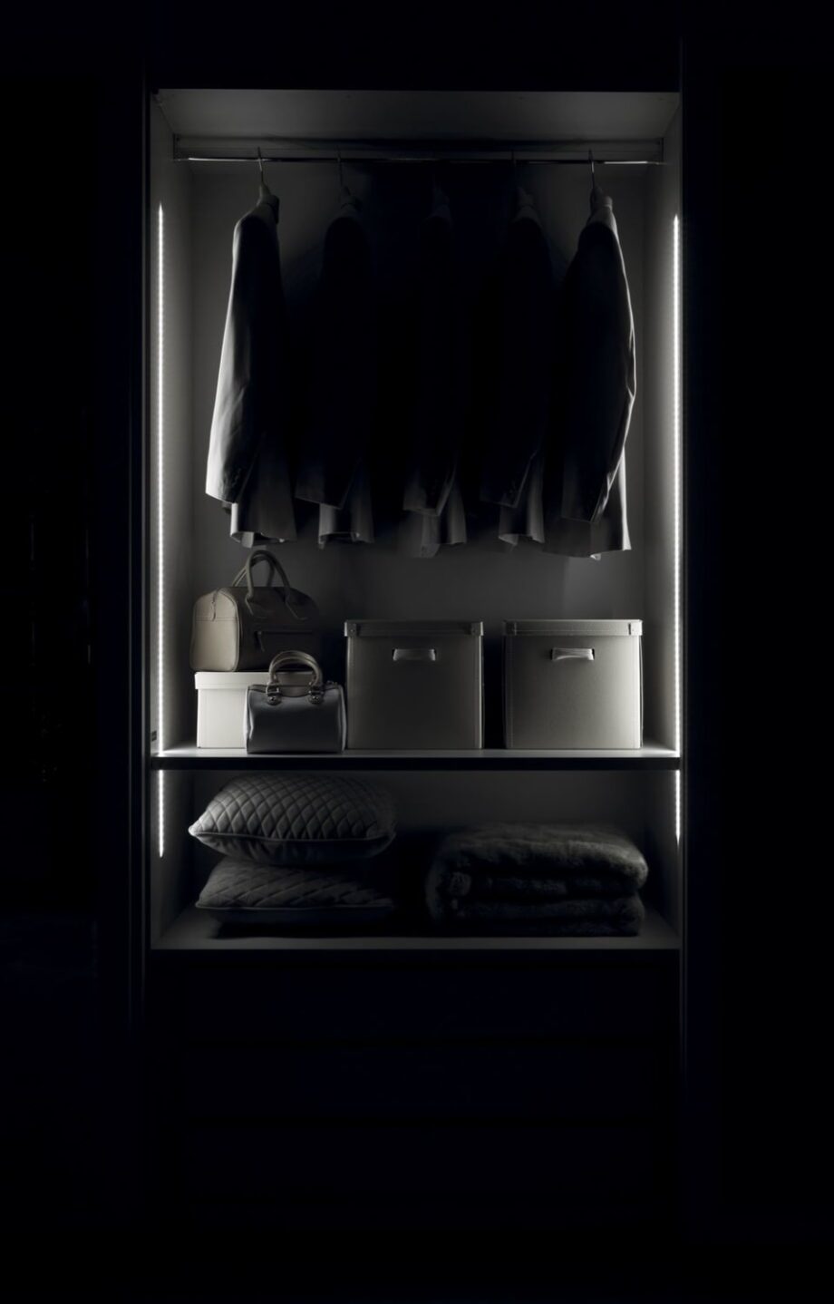 Vogue wardrobe | DV home. Custom-made luxury wardrobe with honeycomb structure, sliding doors, bevelled mirror options, and premium finishes.