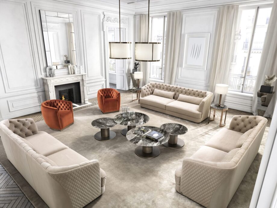Epoque armchair | DV home. Exquisite Art Deco armchair with deep tufting, creating an atmosphere of luxury and comfort.
