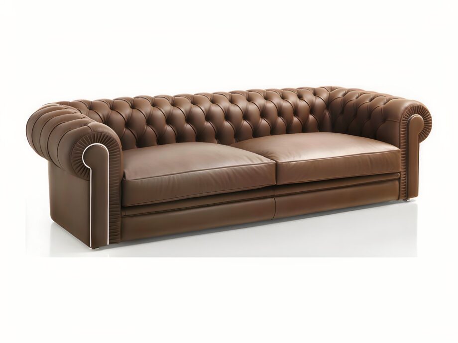 King Chester sofa | DV home. Luxurious tufted sofa, handcrafted in Italy, offering unparalleled comfort and a statement of refined elegance.