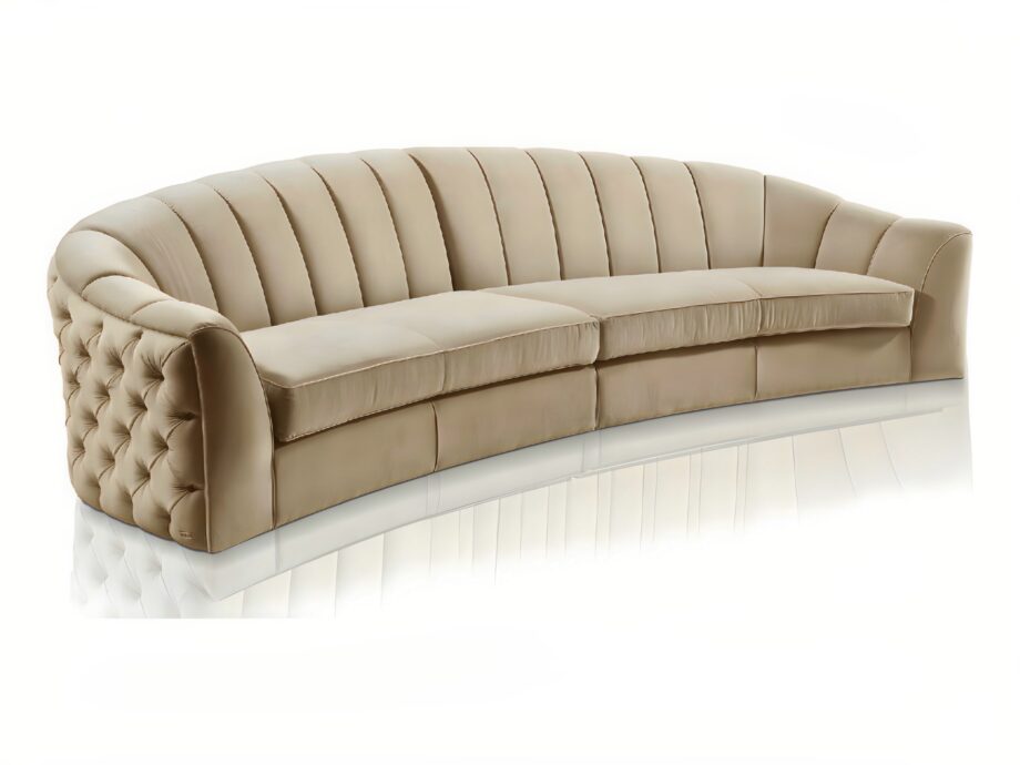 Epoque sofa | DV home. Exquisite Art Deco sofa with luxurious tufted upholstery, handcrafted in Italy for sophisticated interiors.