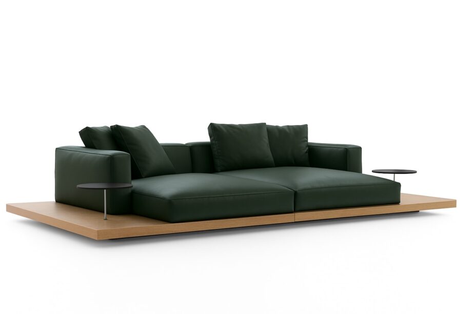 Dock sofa | B&B Italia. The Dock sofa offers versatile compositions, comfortable seating, and elegant design details for a peaceful home sanctuary.