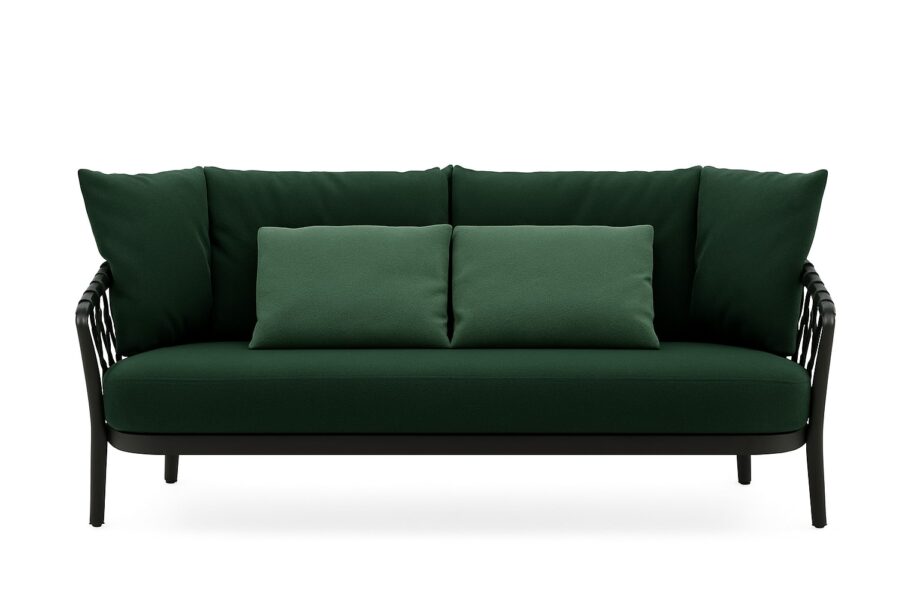 Erica outdoor sofa | B&B Italia. Ergonomic outdoor sofa with lightweight, durable structure. Suitable for public and residential spaces. Comfortable cushions for relaxation.