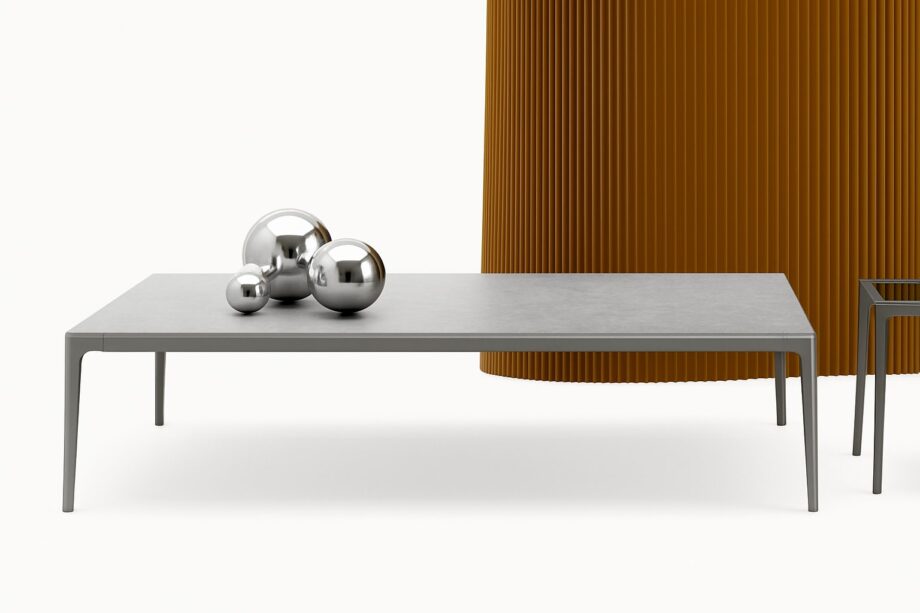 Mirto Indoor coffee table | B&B Italia. Unique low table with upholstered top, offering versatility and style. Durable materials and sleek design.