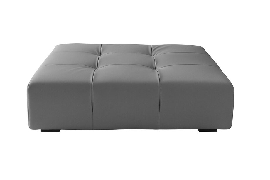 Tufty Time Leather pouf | B&B Italia. Modern, versatile pouf with modular design for customizable seating. Upholstered with high-quality materials for comfort and style.