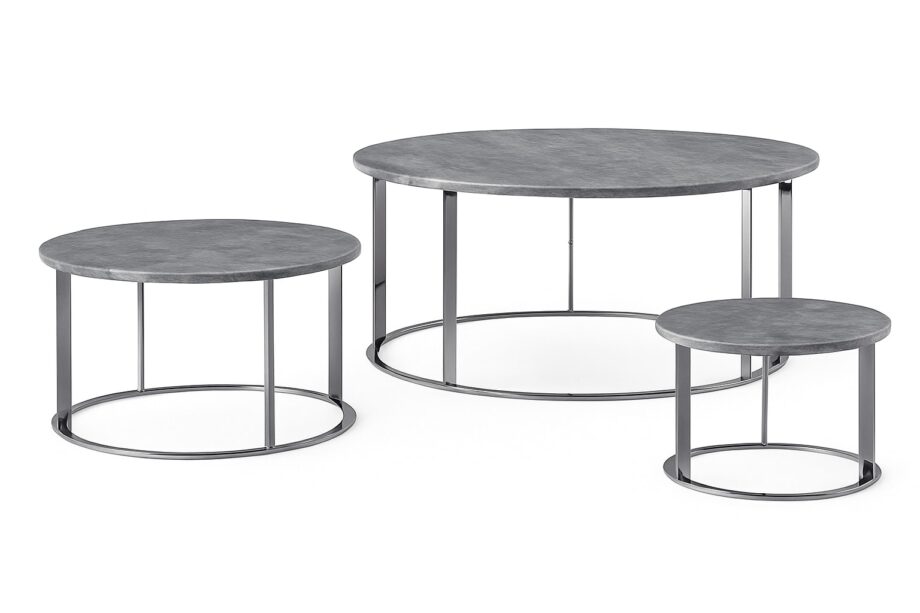 Mera coffee table | B&B Italia. Versatile coffee table with a marble top and circular frame design. Blends with traditional and modern decor seamlessly.