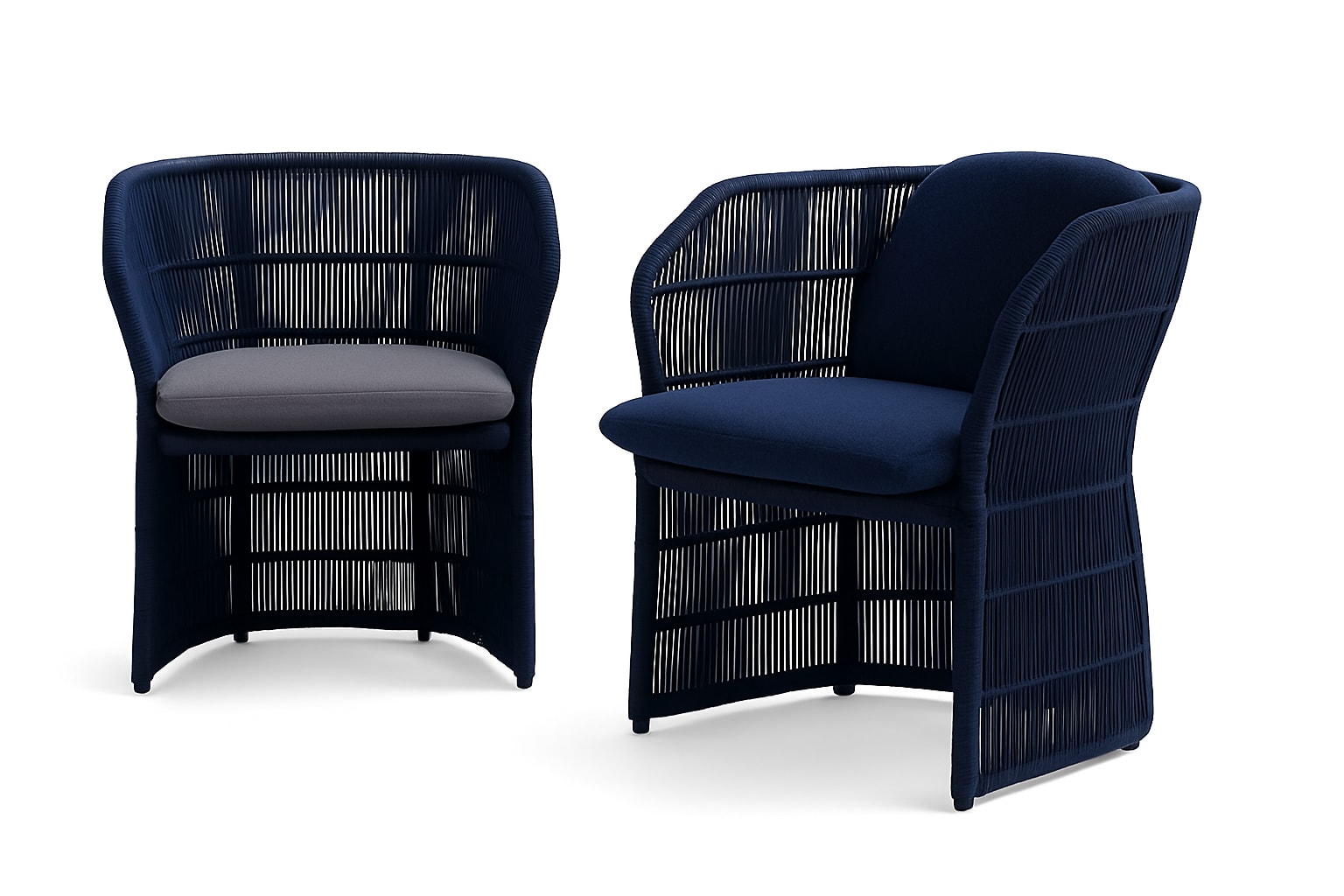 Canasta '13 Outdoor chair | B&B Italia. Stylish outdoor chair with new polyethylene fibre for durability and comfort. Harmonious design by Patricia Urquiola.