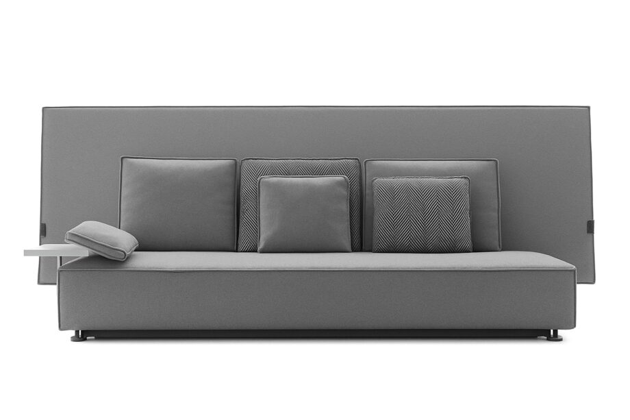 Oh It Rains! outdoor sofa | B&B Italia. Introducing the innovative outdoor sofa by B&B Italia and Philippe Starck. Large backrest for privacy, waterproof fabric, optional cushions for comfort.
