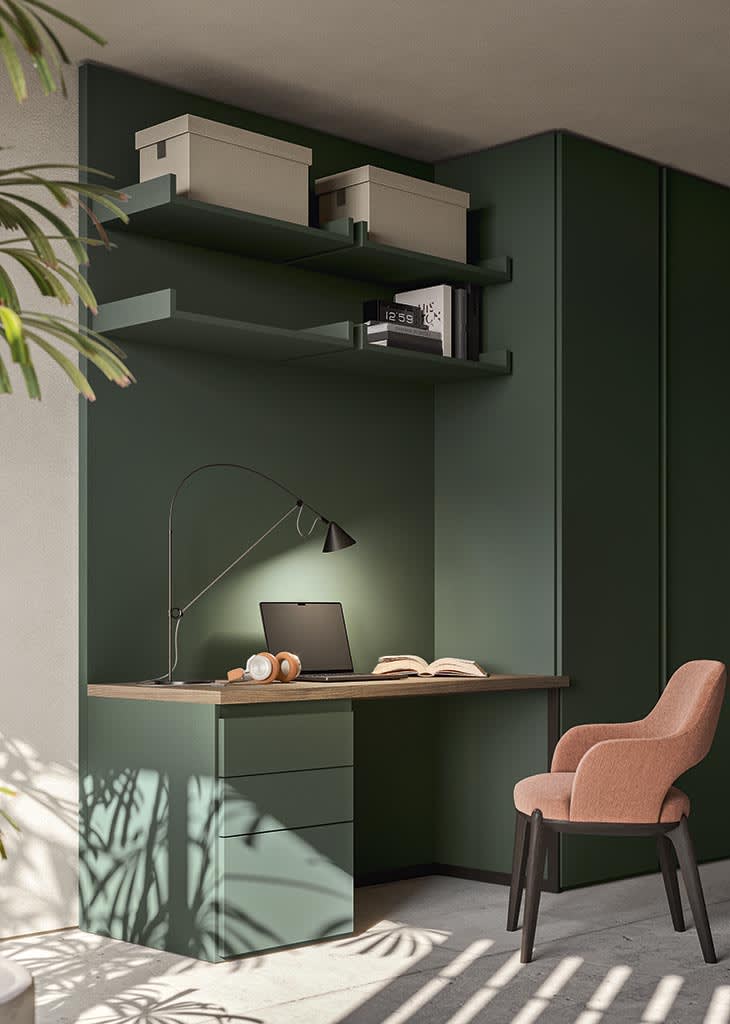 Sei Up wardrobe | ALF Dafre. Modern hinged door with clean lines for functional and elegant storage systems.