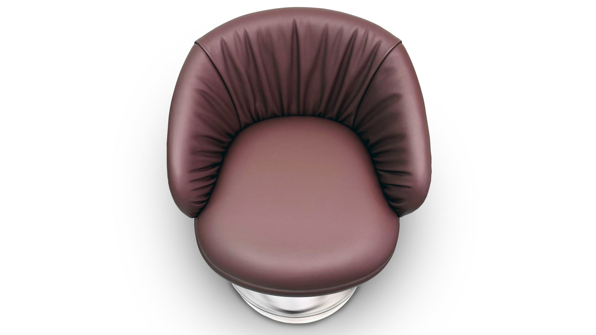 Fandango bar chair | Rugiano. Luxury Italian bar stool with pleated upholstered back, swivel, and adjustable height for modern interiors.