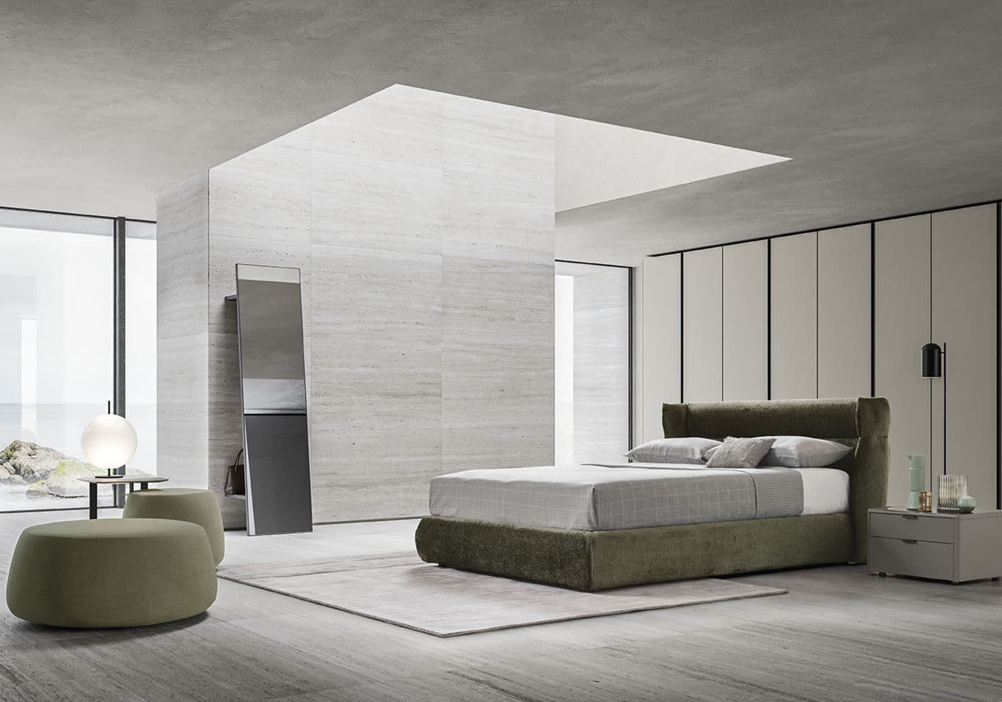 Haiku mirror | ALF Dafre. Elegant mirror with functional design for convenient storage of clothes and accessories, perfect for the bedroom.