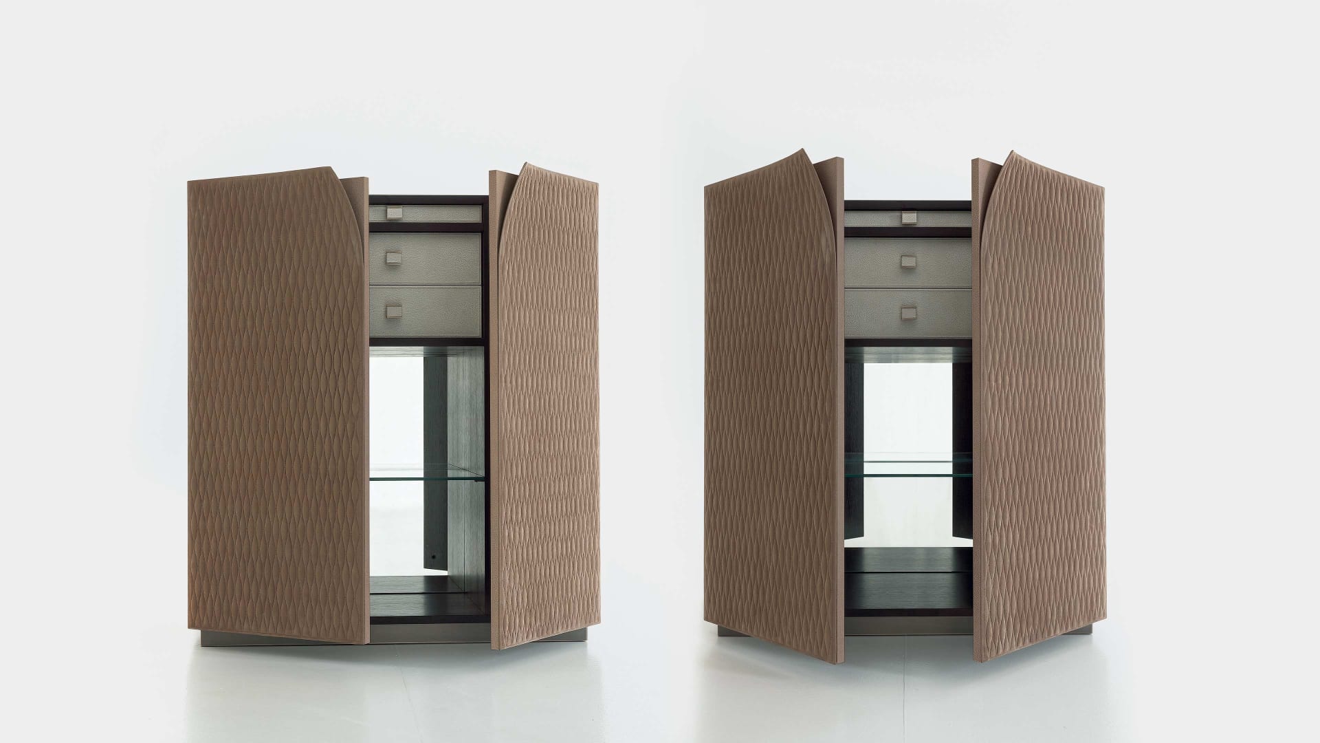 Callas bar cabinet | Rugiano. Exquisite bar cabinet with a unique geometric pattern, perfect for luxurious interiors.
